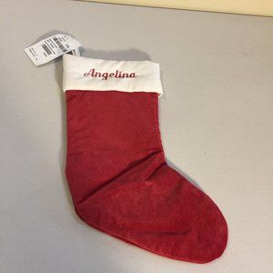 Pottery Barn Christmas Holiday Stocking "Angelina"